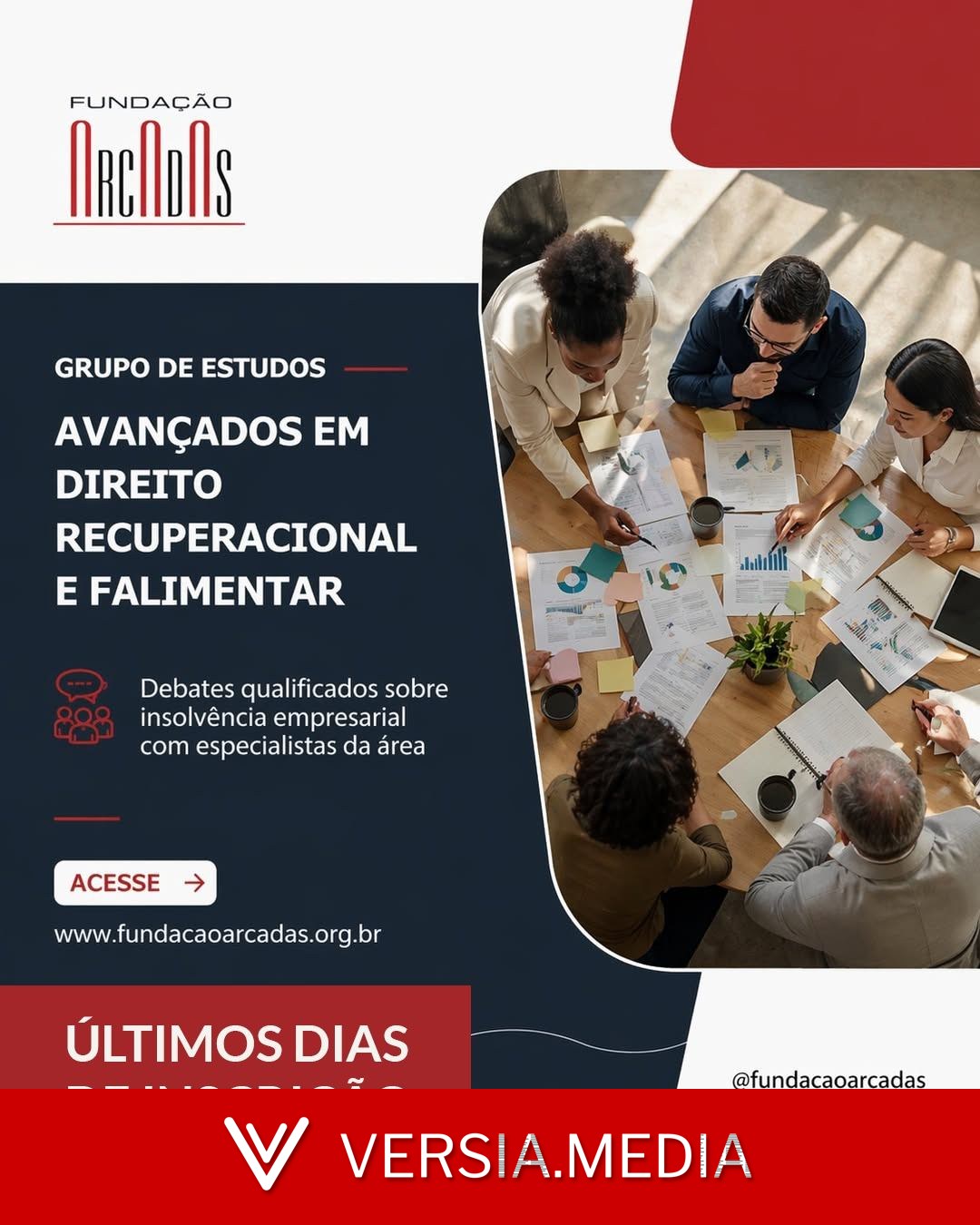 Fundação Arcadas tem inscrições abertas para grupos de estudos de recuperação e falência